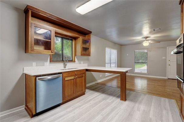 Interior, Kitchen, Wood Texture Flooring