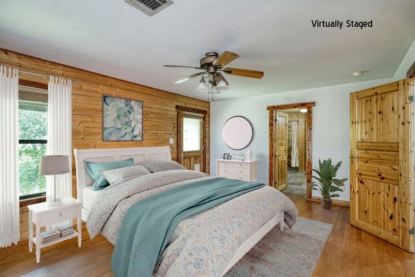 Bedroom, Interior, Wood Texture Flooring, Wooden Walls