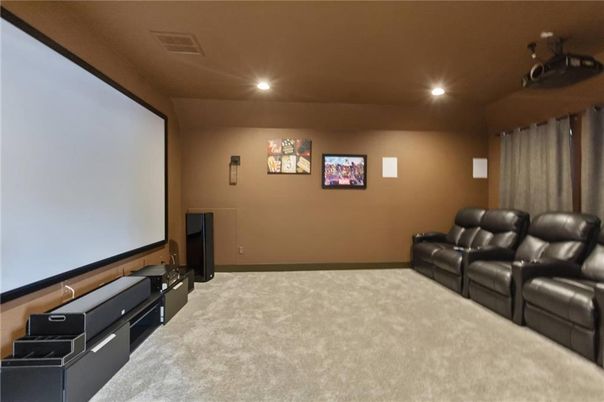 Home Theatre Room, Interior, Projection Screen, Recessed Lighting, Theatre Room