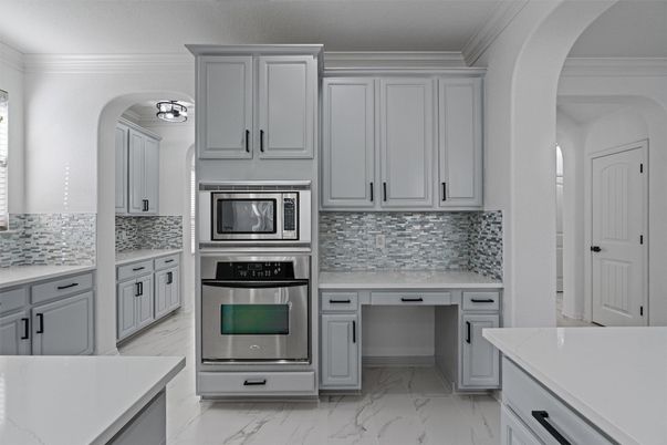 Interior, Kitchen, Marble, Stainless Steel Appliances