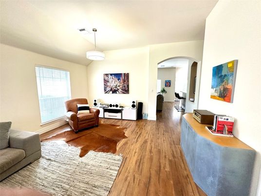 Interior, Living room, Pendant Lights, Wood Texture Flooring