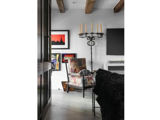 Interior, Recessed Lighting, Wooden Beams, Wood Texture Flooring