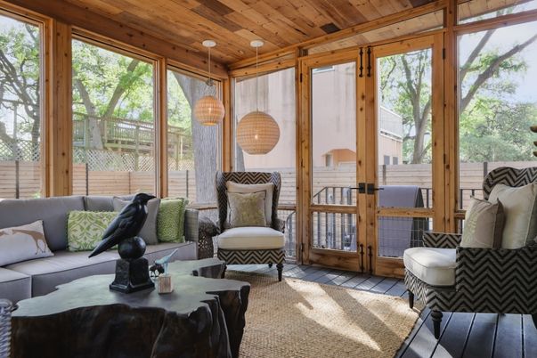 Interior, Living room, Pendant Lights, Sun Room, Wooden Ceilings