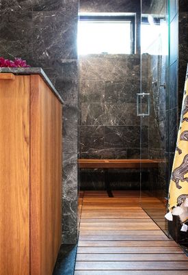 Bathroom, Glass Shower, Interior, Sauna Room