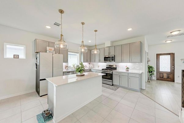 Interior, Kitchen, Pendant Lights, Recessed Lighting, Stainless Steel Appliances