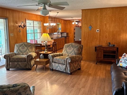Chandelier, Dining room, Interior, Living room, Wood Texture Flooring, Wooden Walls