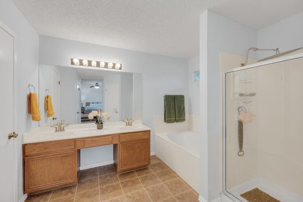 Bathroom, Dual Sink Vanities, Glass Shower, Interior