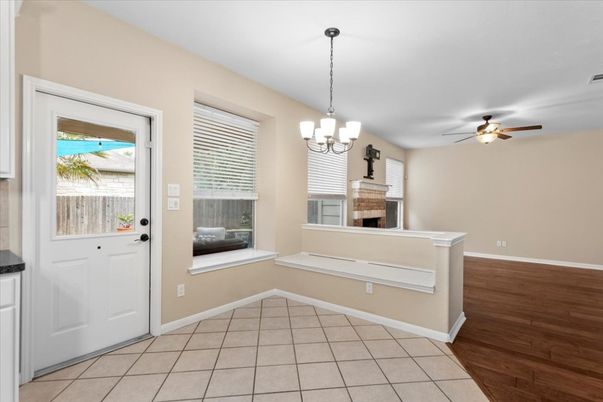 Chandelier, Empty room, Fireplace, Interior, Pendant Lights, Wood Texture Flooring