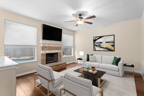 Fireplace, Interior, Living room, Wood Texture Flooring