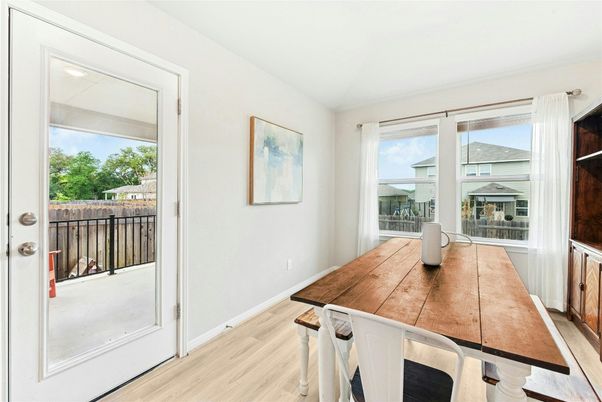 Dining room, Interior, Wood Texture Flooring