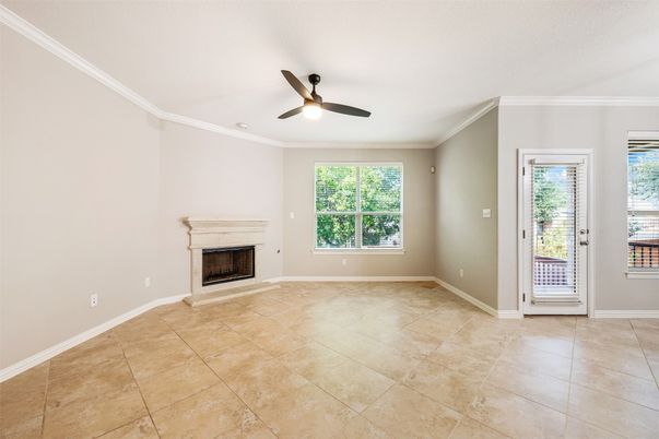 Empty room, Fireplace, Interior