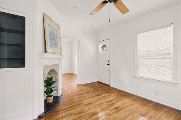 Fireplace, Interior, Wood Texture Flooring