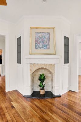 Fireplace, Interior, Wood Texture Flooring