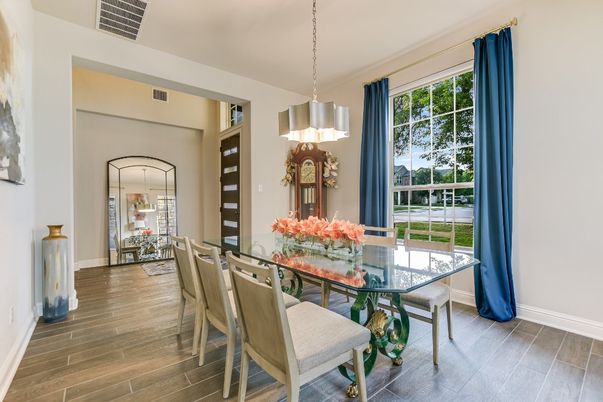 Chandelier, Dining room, Interior, Pendant Lights, Wood Texture Flooring