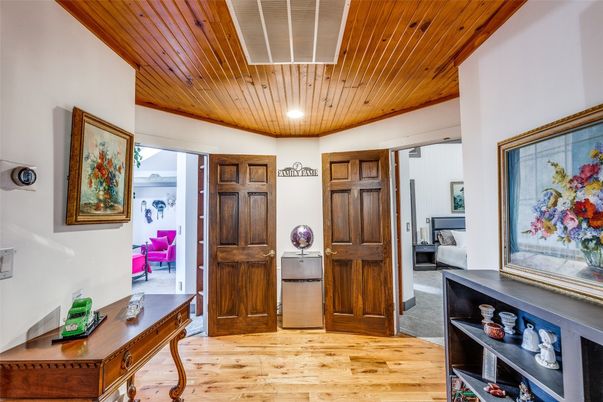 Interior, Recessed Lighting, Wooden Ceilings, Wood Texture Flooring