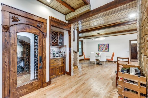 Dining room, Interior, Wooden Beams, Wood Texture Flooring