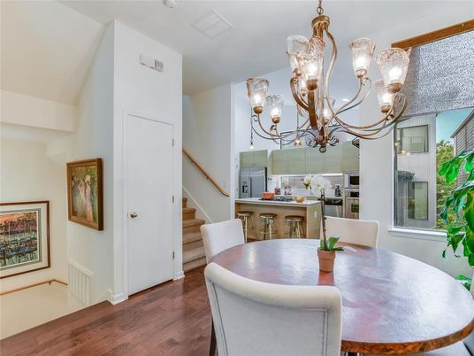 Chandelier, Dining room, Interior, Kitchen, Wood Texture Flooring