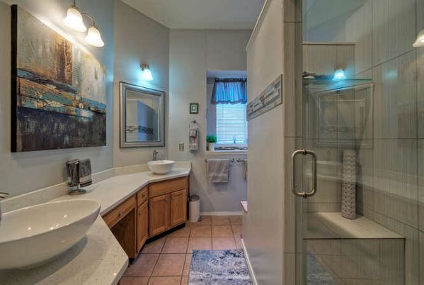 Bathroom, Dual Sink Vanities, Glass Shower, Interior