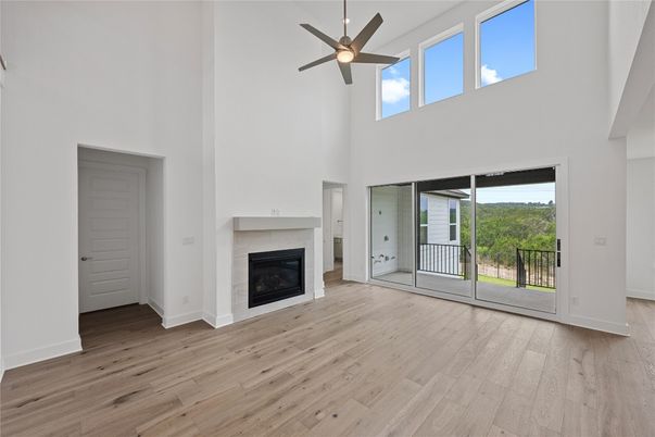 Empty room, Fireplace, Interior, Wood Texture Flooring