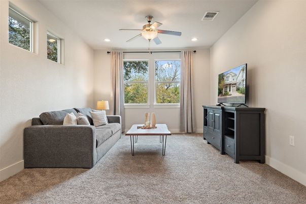 Interior, Living room, Recessed Lighting