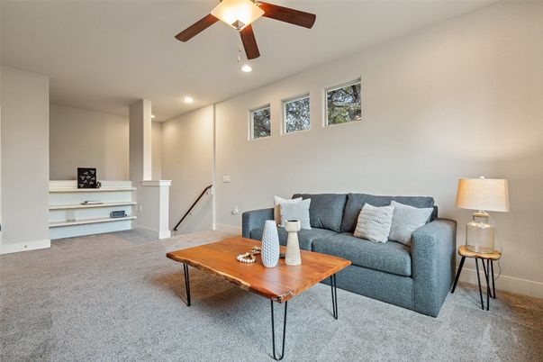 Interior, Living room, Recessed Lighting