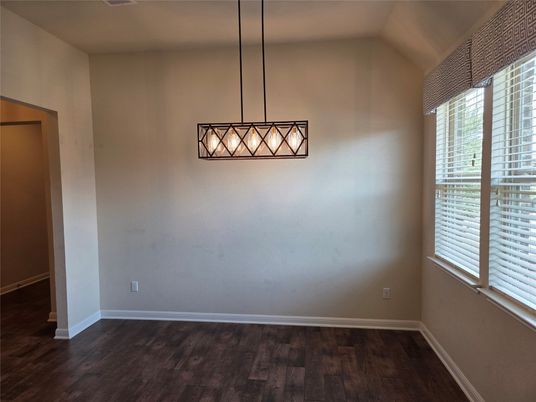 Empty room, Interior, Pendant Lights, Wood Texture Flooring