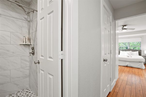 Bathroom, Bedroom, Interior, Marble Walls, Wood Texture Flooring