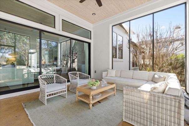 Interior, Living room, Recessed Lighting, Sun Room, Wooden Ceilings