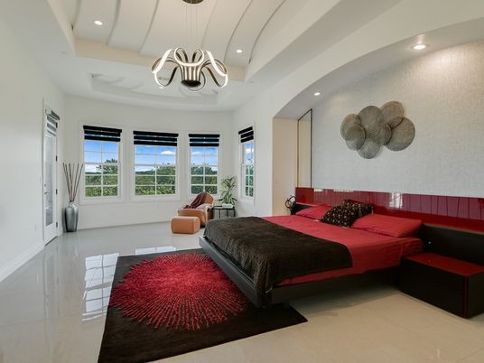 Bedroom, Interior, Pendant Lights, Recessed Lighting
