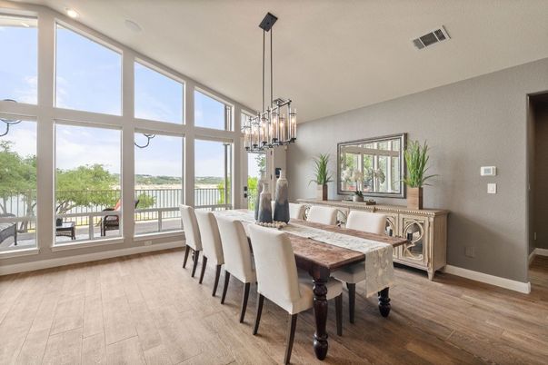 Chandelier, Dining room, Interior, Pendant Lights, Wood Texture Flooring