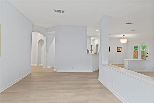 Interior, Pendant Lights, Recessed Lighting, Wood Texture Flooring