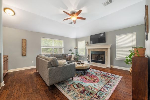 Fireplace, Interior, Living room, Wood Texture Flooring