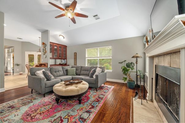 Fireplace, Interior, Living room, Wood Texture Flooring