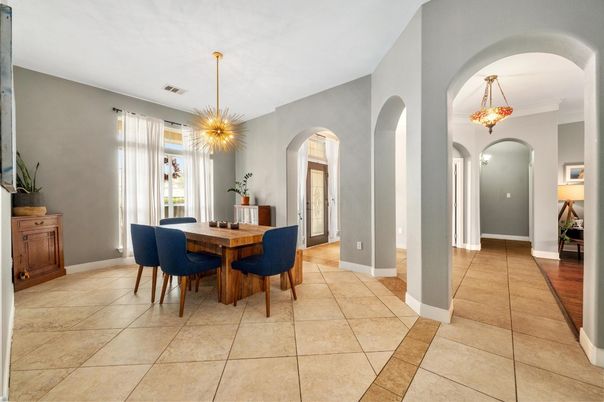 Dining room, Interior, Pendant Lights