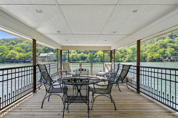 Exterior, Recessed Lighting, Water, Wood Texture Flooring
