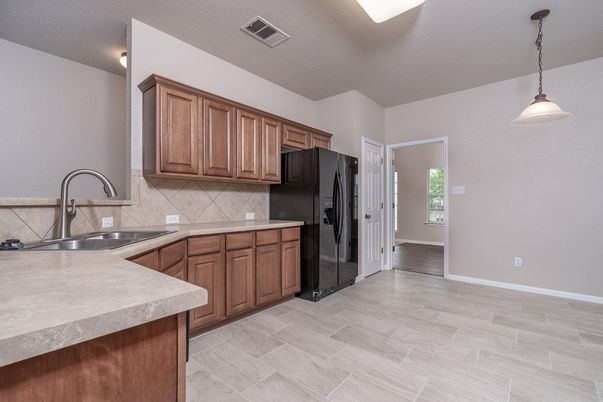 Interior, Kitchen, Pendant Lights, Wood Texture Flooring