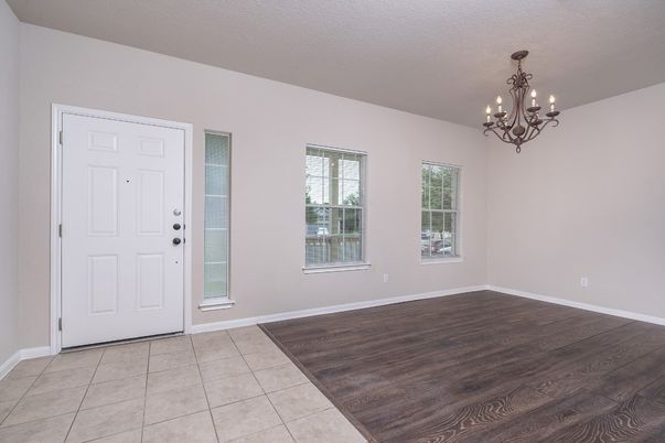 Chandelier, Empty room, Interior, Wood Texture Flooring