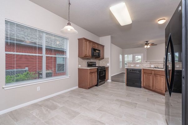 Interior, Kitchen, Pendant Lights, Stainless Steel Appliances, Wood Texture Flooring