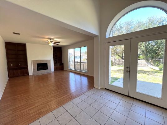 Empty room, Fireplace, Interior, Wood Texture Flooring