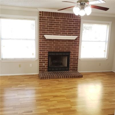 Fireplace, Interior, Stone Walls, Wood Texture Flooring