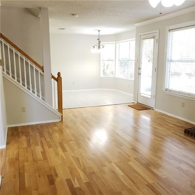 Empty room, Interior, Pendant Lights, Wood Texture Flooring