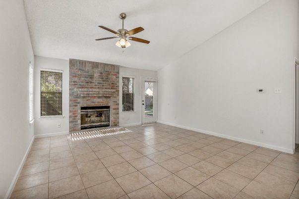 Empty room, Fireplace, Interior