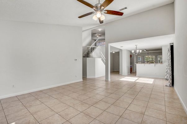 Chandelier, Empty room, Interior