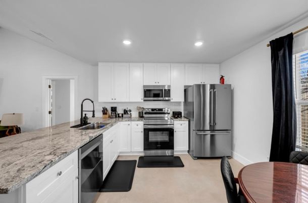 Interior, Kitchen, Recessed Lighting, Stainless Steel Appliances