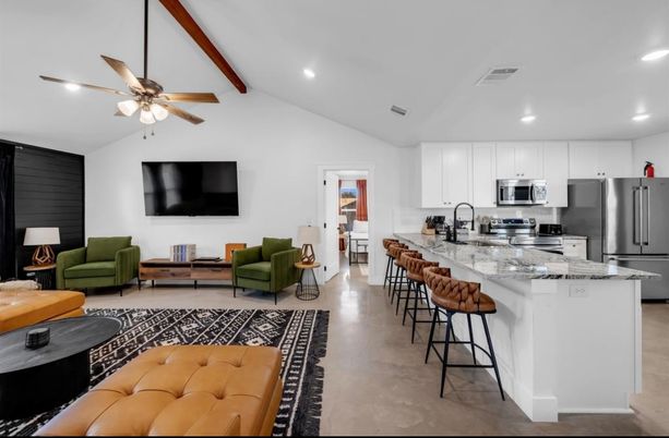 Interior, Kitchen, Living room, Recessed Lighting, Stainless Steel Appliances