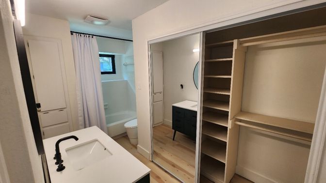 Bathroom, Interior, Wood Texture Flooring