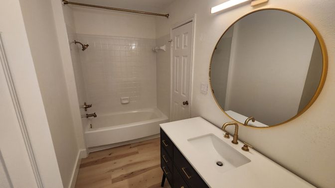 Bathroom, Interior, Wood Texture Flooring
