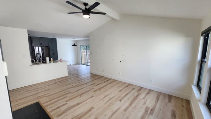 Empty room, Interior, Kitchen, Wood Texture Flooring