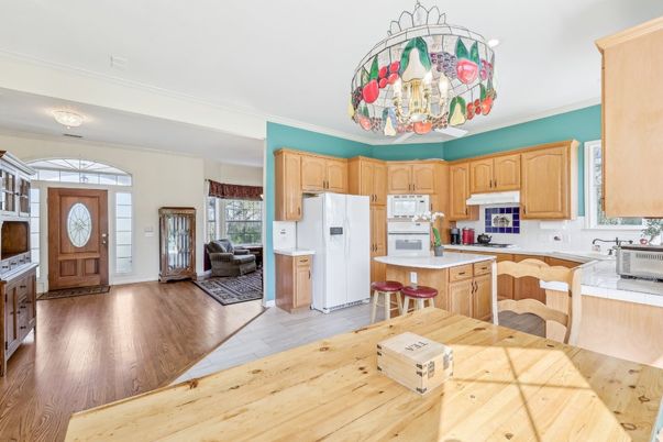 Interior, Kitchen, Wood Texture Flooring