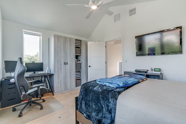 Bedroom, Home Office, Interior, Wood Texture Flooring